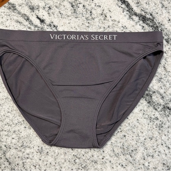Victoria's Secret Other - New Victoria's Secret Sexy Gray Logo Seamless No Show Bikini Panties VS Small S